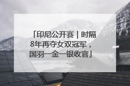 印尼公开赛｜时隔8年再夺女双冠军，国羽一金一银收官