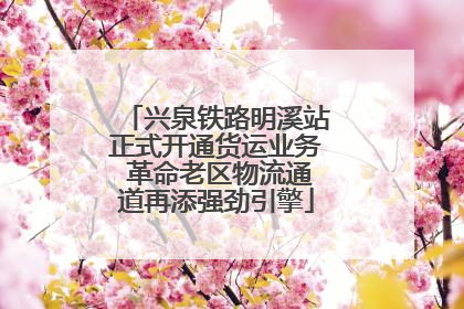 兴泉铁路明溪站正式开通货运业务 革命老区物流通道再添强劲引擎