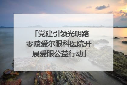 党建引领光明路 零陵爱尔眼科医院开展爱眼公益行动