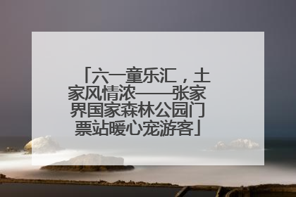 六一童乐汇，土家风情浓——张家界国家森林公园门票站暖心宠游客