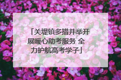 关堤镇多措并举开展暖心助考服务 全力护航高考学子
