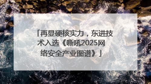 再显硬核实力，东进技术入选《嘶吼2025网络安全产业图谱》