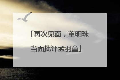 再次见面，董明珠当面批评孟羽童