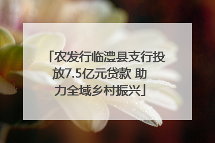 农发行临澧县支行投放7.5亿元贷款 助力全域乡村振兴