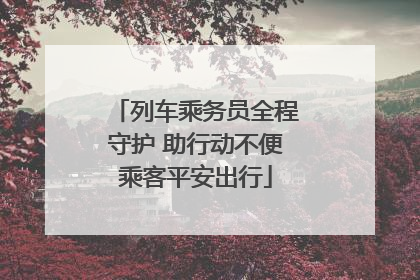 列车乘务员全程守护 助行动不便乘客平安出行