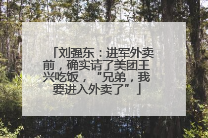 刘强东：进军外卖前，确实请了美团王兴吃饭，“兄弟，我要进入外卖了”