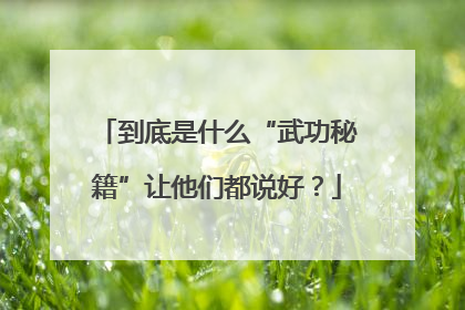 到底是什么“武功秘籍”让他们都说好？