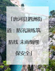 唐河县泗洲街道：防汛演练筑防线 未雨绸缪保安全