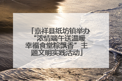嘉祥县纸坊镇举办“浓情端午送温暖 幸福食堂粽飘香”主题文明实践活动