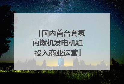 国内首台套氢内燃机发电机组投入商业运营