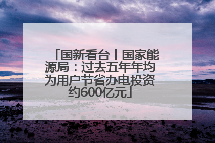 国新看台丨国家能源局：过去五年年均为用户节省办电投资约600亿元