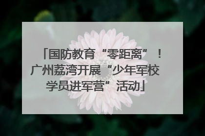 国防教育“零距离”！广州荔湾开展“少年军校学员进军营”活动
