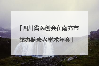 四川省医创会在南充市举办脑衰老学术年会