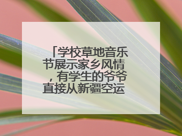 学校草地音乐节展示家乡风情，有学生的爷爷直接从新疆空运了一头羊……