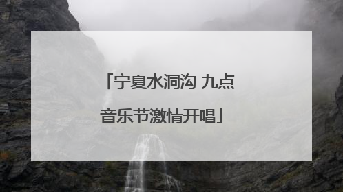 宁夏水洞沟 九点音乐节激情开唱