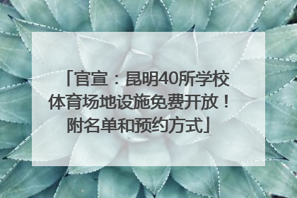 官宣：昆明40所学校体育场地设施免费开放！附名单和预约方式