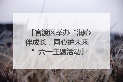 官渡区举办“润心伴成长，同心护未来”六一主题活动