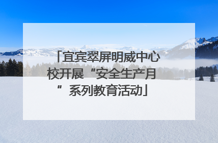 宜宾翠屏明威中心校开展“安全生产月”系列教育活动