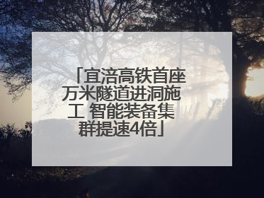 宜涪高铁首座万米隧道进洞施工 智能装备集群提速4倍
