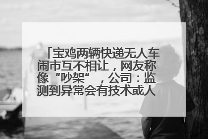 宝鸡两辆快递无人车闹市互不相让，网友称像“吵架”，公司：监测到异常会有技术或人为干预处置