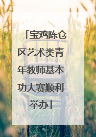 宝鸡陈仓区艺术类青年教师基本功大赛顺利举办