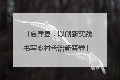 夏津县：以创新实践书写乡村善治新答卷