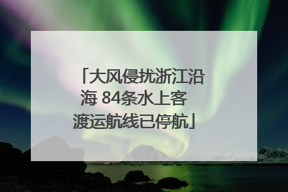 大风侵扰浙江沿海 84条水上客渡运航线已停航