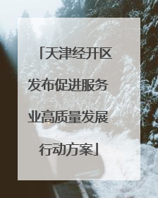 天津经开区发布促进服务业高质量发展行动方案
