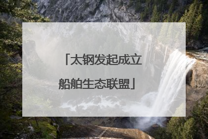 太钢发起成立船舶生态联盟