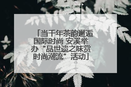 当千年茶韵邂逅国际时尚 安溪举办“品世遗之味赏时尚潮流”活动