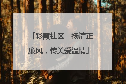 彩霞社区：扬清正廉风，传关爱温情
