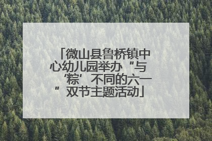 微山县鲁桥镇中心幼儿园举办“与‘粽’不同的六一”双节主题活动
