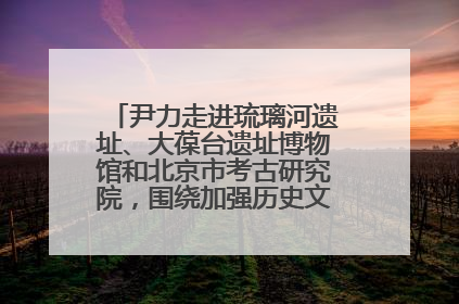尹力走进琉璃河遗址、大葆台遗址博物馆和北京市考古研究院，围绕加强历史文化名城保护调研