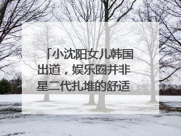 小沈阳女儿韩国出道，娱乐圈并非星二代扎堆的舒适区｜文艺评论