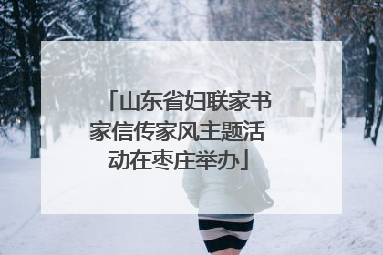 山东省妇联家书家信传家风主题活动在枣庄举办