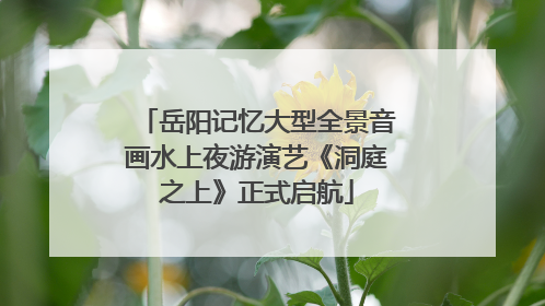 岳阳记忆大型全景音画水上夜游演艺《洞庭之上》正式启航