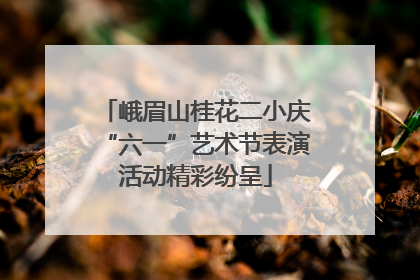 峨眉山桂花二小庆“六一”艺术节表演活动精彩纷呈