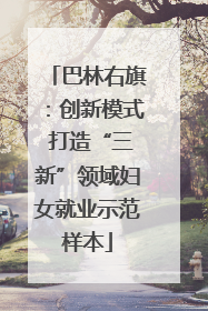 巴林右旗：创新模式 打造“三新”领域妇女就业示范样本