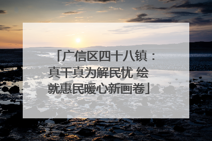 广信区四十八镇：真干真为解民忧 绘就惠民暖心新画卷