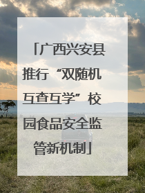 广西兴安县推行“双随机互查互学”校园食品安全监管新机制