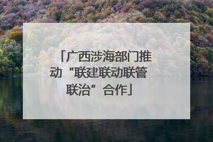 广西涉海部门推动“联建联动联管联治”合作