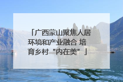 广西蒙山聚焦人居环境和产业融合 培育乡村“内在美”
