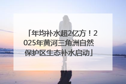 年均补水超2亿方！2025年黄河三角洲自然保护区生态补水启动