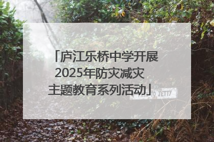 庐江乐桥中学开展2025年防灾减灾主题教育系列活动