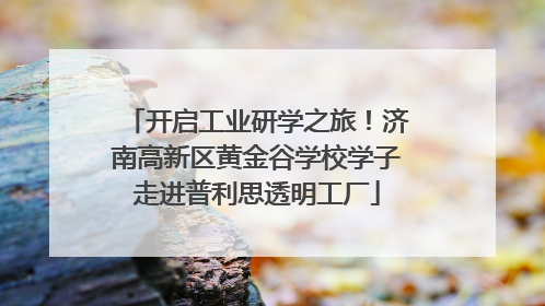 开启工业研学之旅！济南高新区黄金谷学校学子走进普利思透明工厂