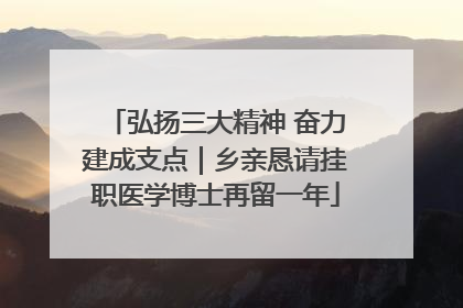 弘扬三大精神 奋力建成支点｜乡亲恳请挂职医学博士再留一年