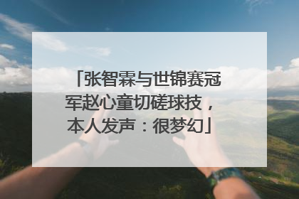 张智霖与世锦赛冠军赵心童切磋球技，本人发声：很梦幻