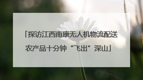 探访江西南康无人机物流配送 农产品十分钟“飞出”深山