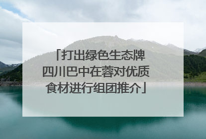 打出绿色生态牌 四川巴中在蓉对优质食材进行组团推介
