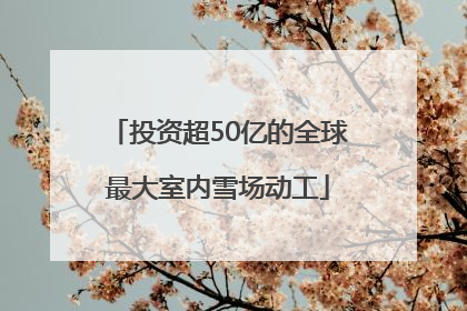 投资超50亿的全球最大室内雪场动工